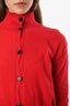 Gimaguas Red Knit Button Up Turtle Neck Cardigan Size XS