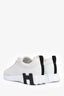 Hermès White Leather and Suede 'Bouncing' Sneakers Size 38