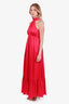 Zimmermann Pink Silk Halterneck Maxi Dress Size 0