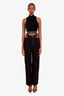 Dion Lee Black Denim Cut-out Belted Jeans Size 3