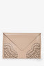 Alaïa Blush Pink Perforated Leather Envelope Clutch