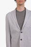 Canali Grey/White Linen and Cotton Houndstooth Single Breasted Blazer Size 31 Mens