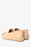 Pre-loved Chanel™ Beige/Black/Grey Leather CC Espadrilles Size 38