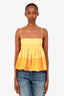 Staud Yellow/Orange Cotton Baby Doll Top Size 0