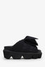Sacai Black Nylon Pocket Platform Slides Size 37
