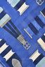 Hermès Blue Silk Wool “Brides A Bloc” Triangle Scarf