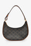 Celine Black/Brown Monogram 'Ava' Coated Canvas Shoulder Bag