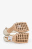 Bottega Veneta White Sparkle Stretch Heels Size 36.5