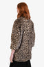 Barneys Brown/Black Cheetah Faux Fur Jacket Size 36