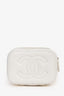 Pre-loved Chanel™ 2022 White Lambskin Mini Vanity On Chain