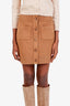 Burberry Brown Cotton Button Knit Mini Skirt Size M