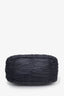 Prada Navy Nappa Gaufre Leather Satchel Bag with Strap