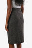 Max Mara Grey Wool Pencil Skirt Size 6