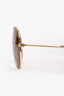 Ray Ban Gold Tone/Brown Aviator Sunglasses