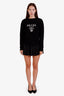 Fendi Black Pleated FF Logo Waistband Mini Skirt Size 38