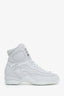 Pre-loved Chanel™ White Leather Mesh High Top Sneakers Size 39