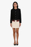 Maje White/Red Tweed Flare Mini Skirt Size 34