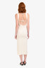 Reformation Cream Cotton Sleeveless Fitted Maxi Dress Estimated Size S