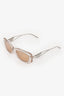 Prada Beige/Translucent Rectangular Sunglasses