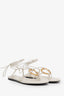 Proenza Schouler White Strappy Flat Sandals Size 35.5