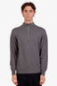 Loro Piana Grey Cashmere Quarter Zip Sweater Size 54 Mens
