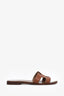 Hermès Gold Leather 'Oran' Sandals Size 39
