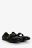 Christian Dior Black Leather Logo Ballet Flats Size 34.5