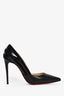 Christian Louboutin Black Leather and Suede Pumps Size 34.5