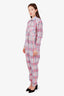 Isabel Marant Etoile Pink Plaid Jumpsuit Size 36