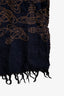 Vivienne Westwood Navy/Brown Wool Scarf
