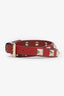 Valentino Red Leather Rockstud Bracelet