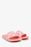 Gucci Pink Rubber GG Logo Slides Size 37