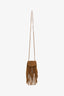Saint Laurent Brown Suede Fringe Toy Monogram Anita Crossbody Bag