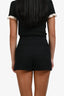 Red Valentino Black Wool Bow Detail High Waisted Shorts Size 36
