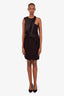 Victoria Beckham PS 19 Black Pleated Belted Mini Dress Size 6