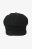 Prada Black Re-Nylon Triangle Logo Newsboy Hat Size M