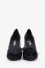 Pre-loved Chanel™ Black Satin Camellia Pumps Size 37