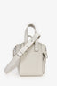 Loewe White Grained Leather Compact 'Hammock' Bag