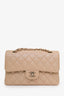 Pre-loved Chanel™ 2019 Beige Iridescent Caviar Leather Quilted Small Classic Double Flap