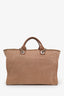 Pre-loved Chanel™ 2016-17 Camel Canvas Sequin Large Deauville Tote with Pouch