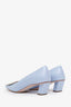 Roger Vivier Light Blue Patent Leather Buckle Detail 'Belle' Heels Size 37.5