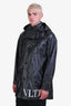 Valentino 2018/19 Runway Black Coated Cotton 'VLTN' Hooded Jacket Size 48 Mens