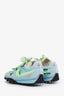 Off-White x Nike Blue Suede Nylon Waffle Racer Sneakers Size 9