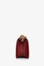Pre-loved Chanel™ 2018-19 Burgundy Chevron Quilted Leather Medium Boy Bag GHW