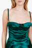 Dolce & Gabbana Green Bustier Strapless Mini Dress Size 40