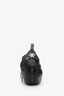Versace Black Croc Embossed Leather Zippered Shoulder Bag