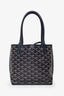 Goyard 2023 Blue Goyardine Coated Canvas Anjou Mini Tote Bag with Pouch