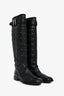 Christian Dior Black Cannage Leather Riding Boots Size 38