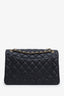 Pre-loved Chanel™ 2011-12 Black Caviar Leather Quilted Jumbo Double Flap Bag