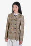Missoni Beige Multicolour Checkered Blazer Size 42